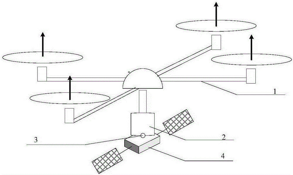 System and method for spacecraft semi-physical simulation experiment based on rotor craft