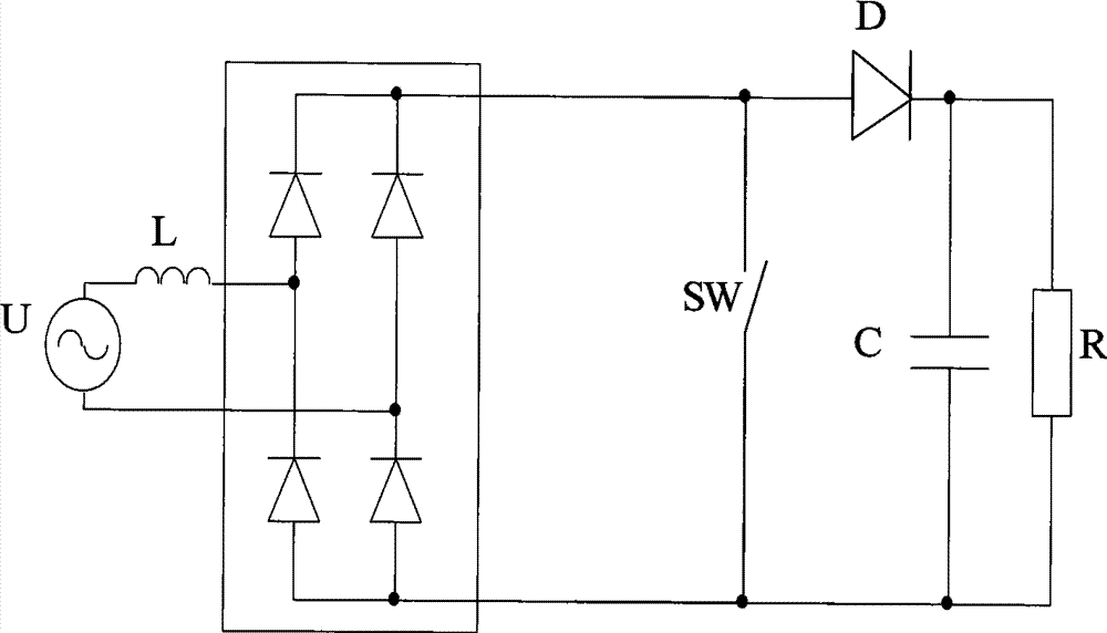 Power factor correcting circuit of part of active power supplies