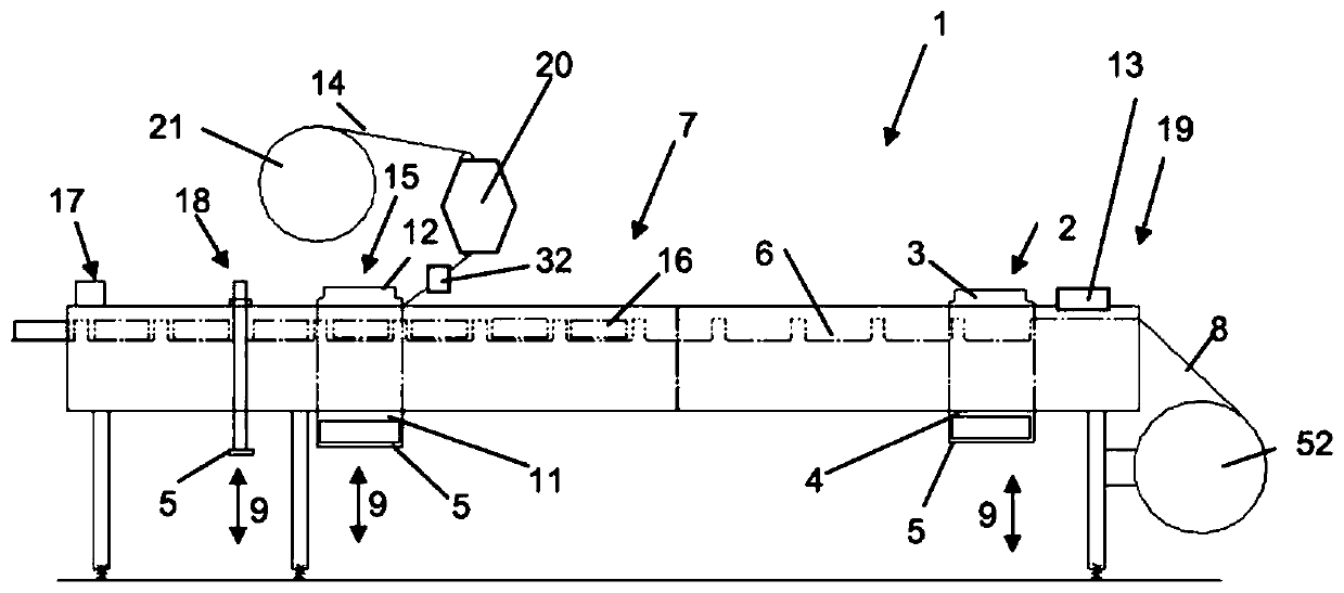 Floating roller for a packaging machine and method for threading a sheet web thereon