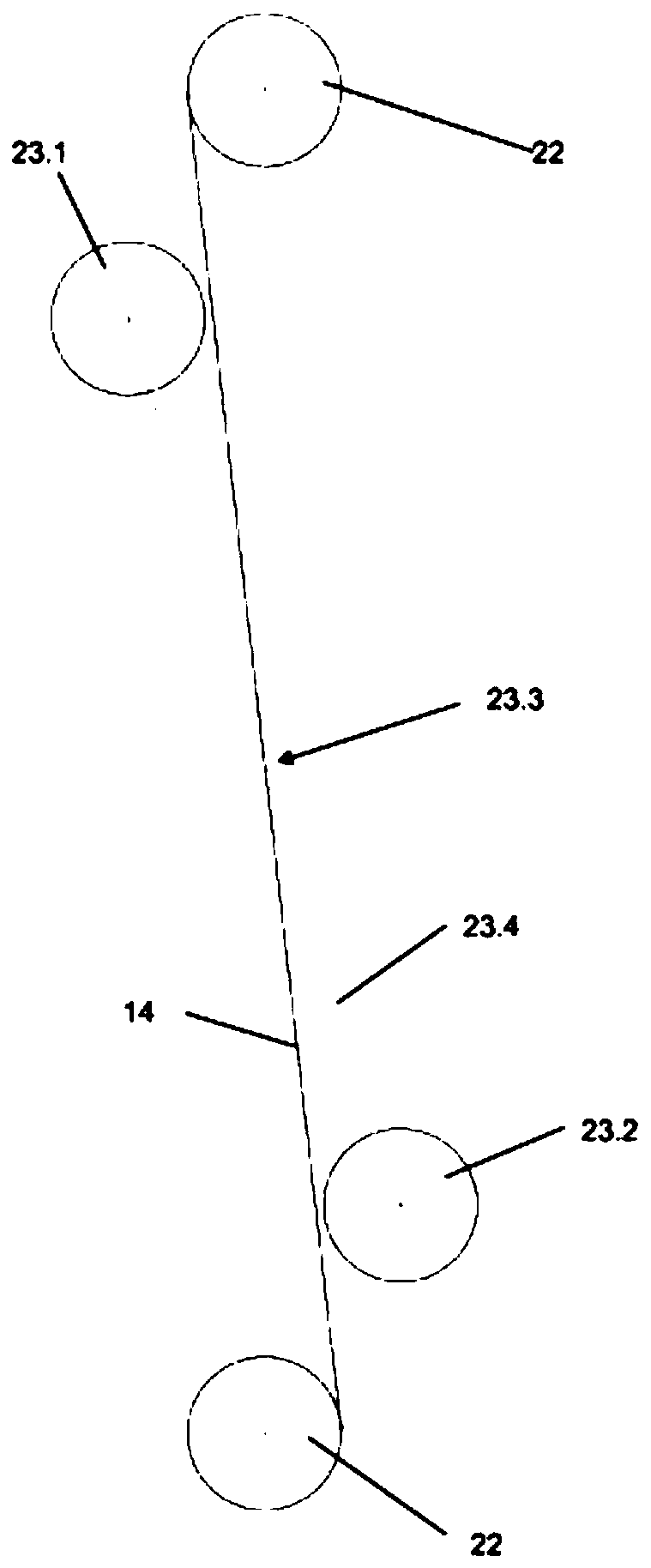 Floating roller for a packaging machine and method for threading a sheet web thereon