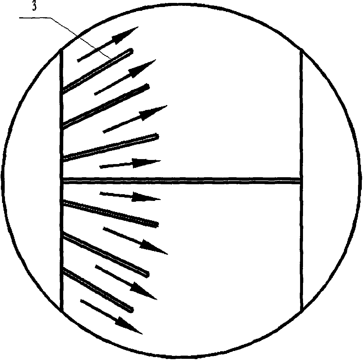 A gas-liquid guiding tray