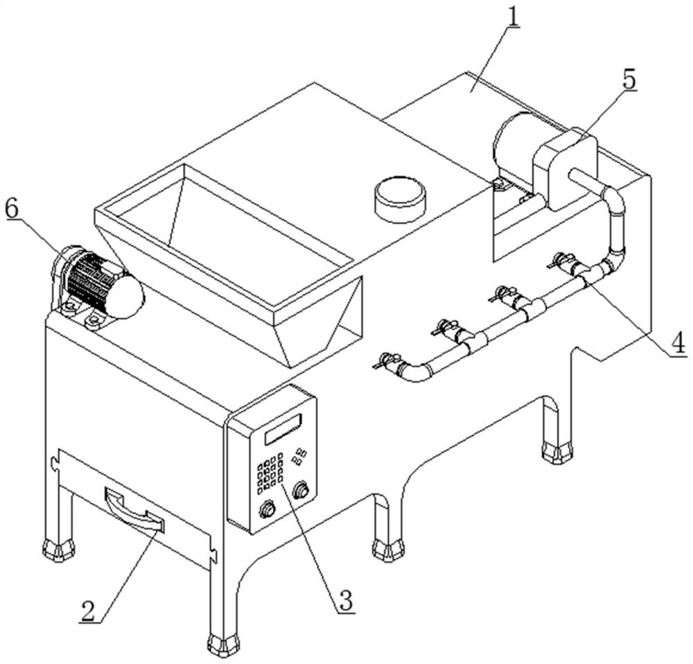 A feeding and spraying device for liquid additives