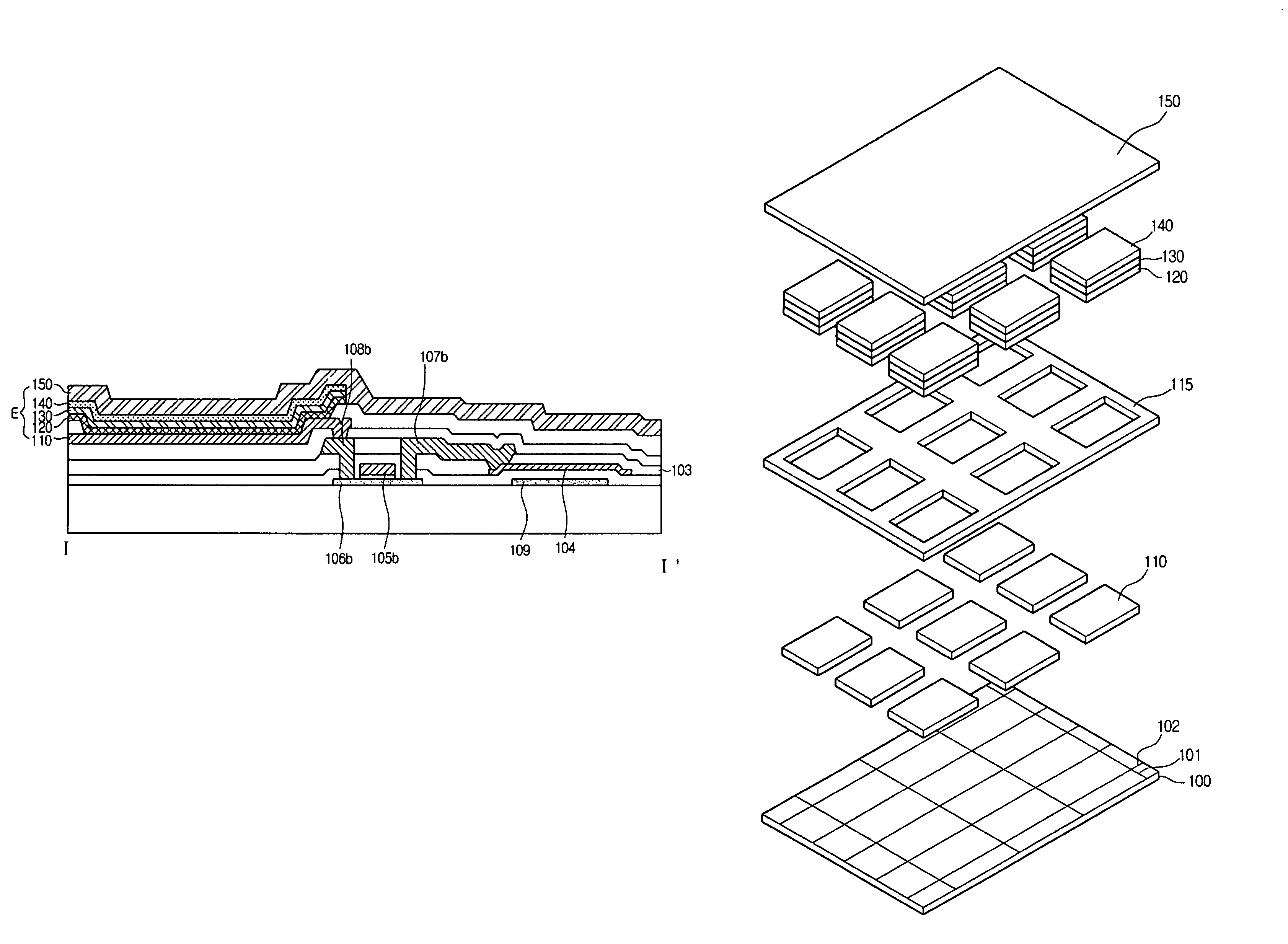 Organic electro-luminescence display device with charge transport pattern including insoluble material and method of manufacturing the same