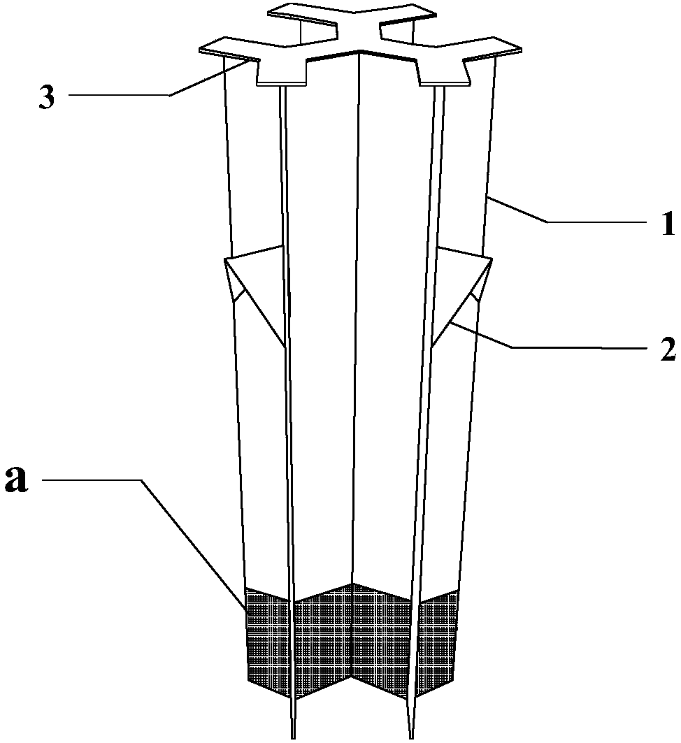 Snowflake steel sheet piles and machining and construction method thereof