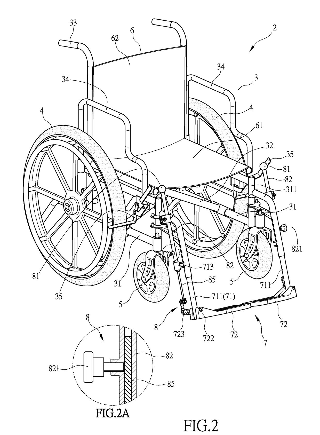 Footplate structure of wheelchair
