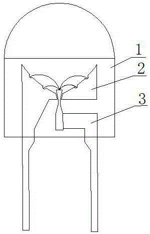 Concentrating type light emitting diode