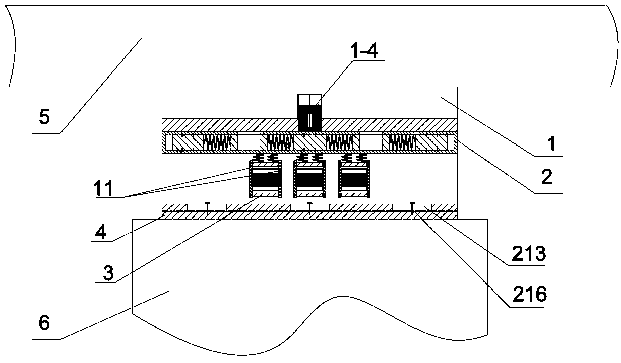 A connection damping device for continuous girder bridges with hierarchical control and two-way seismic resistance