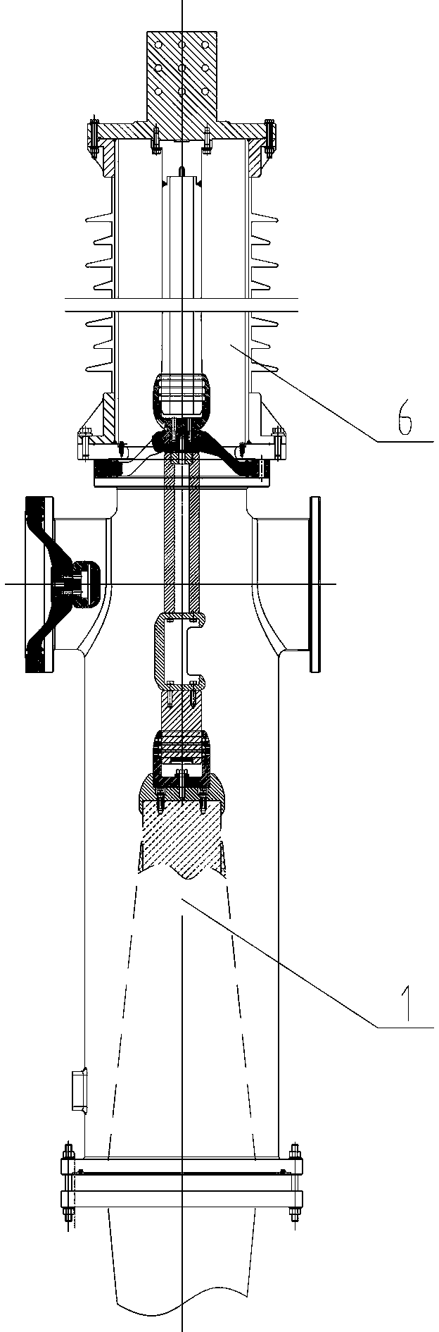 GIS equipment, cable terminal connecting device for GIS, and withstand voltage test method for GIS equipment