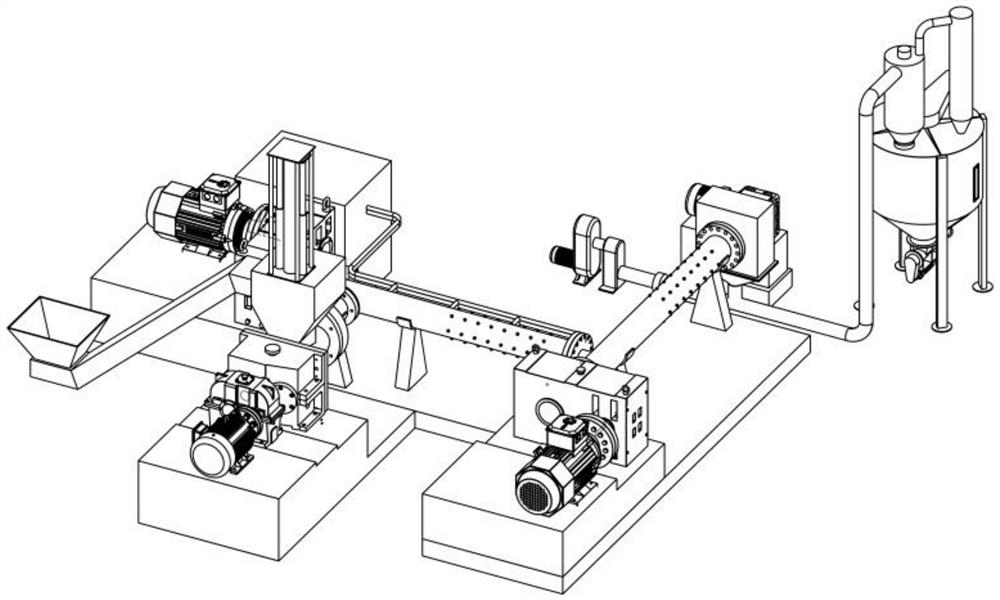 Polyurethane flexible foam continuous powdering device and powdering method thereof