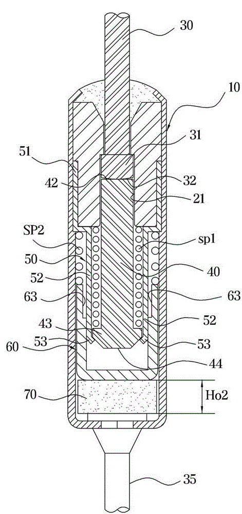 Temperature-sensitive pellet type thermal fuse