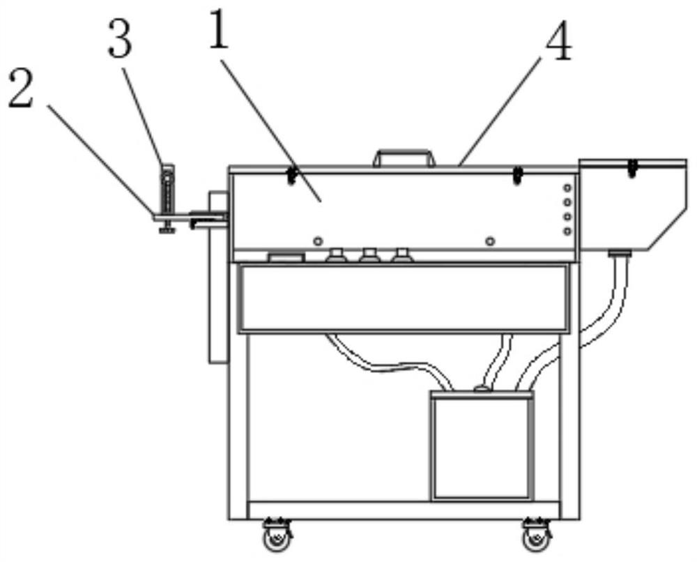 A kind of circulating powder passing machine for electric wire