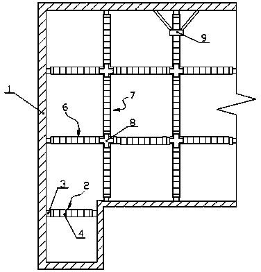 Assembled type concrete block pressing rod beam and using method, production die and production method thereof