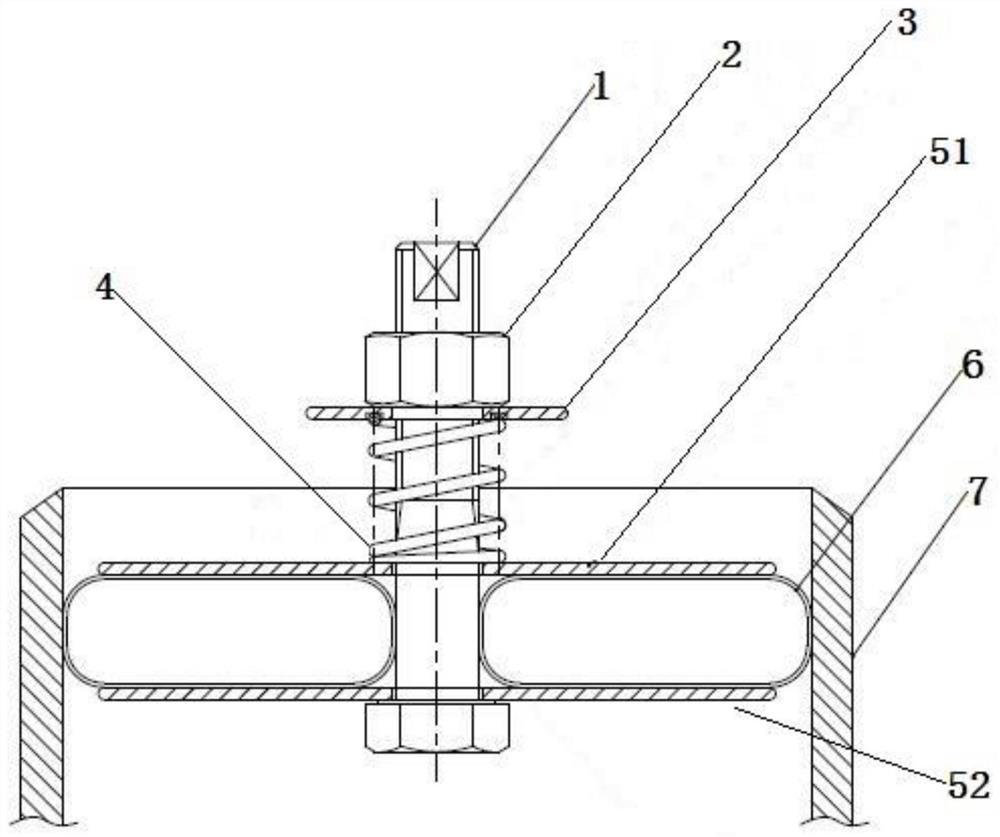 An energy storage airbag connecting pipe sealing device and sealing method