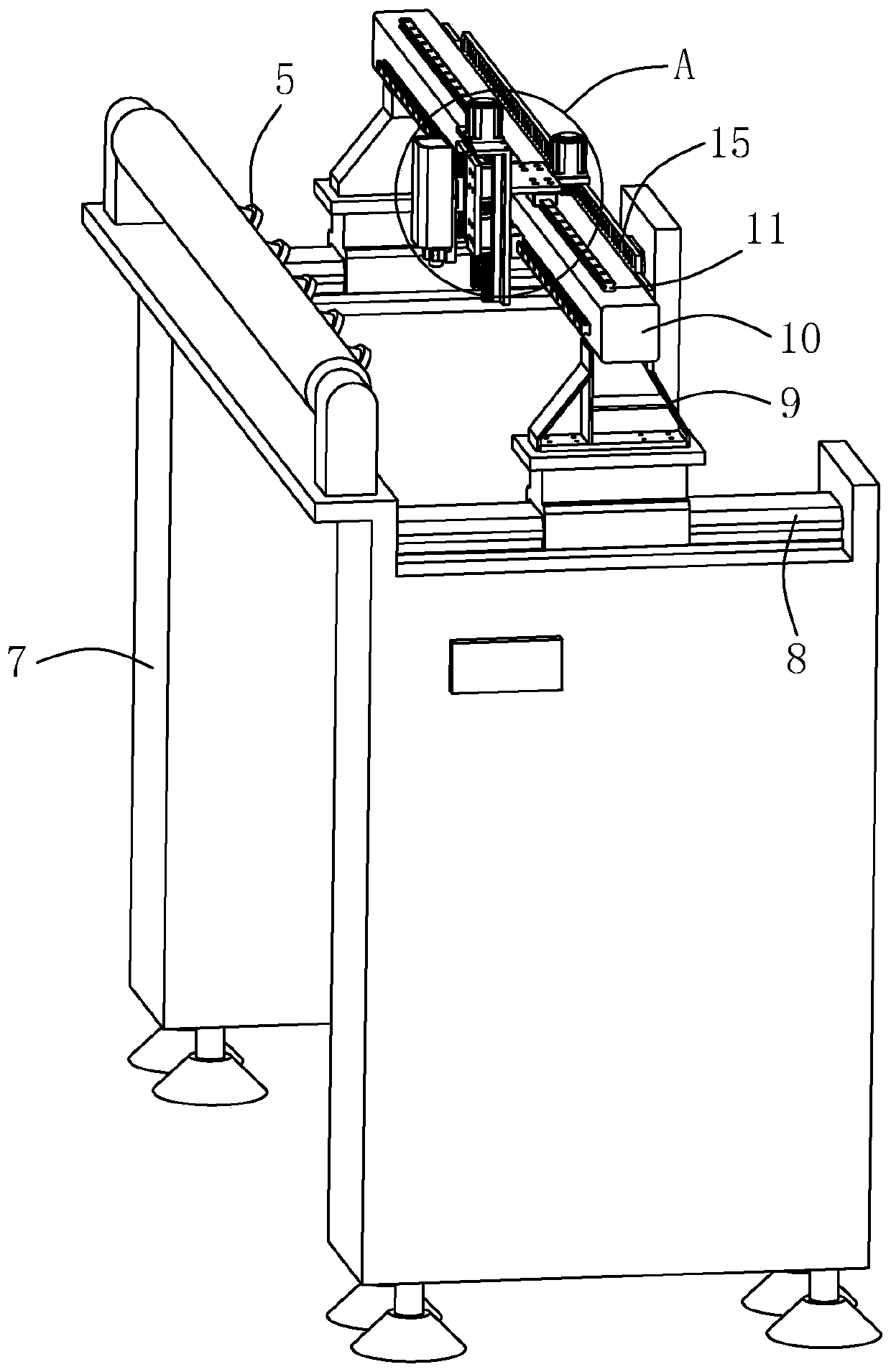 Float glass width real-time detection device