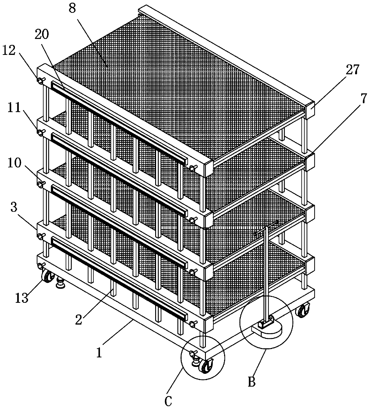 Logistics storage shelf