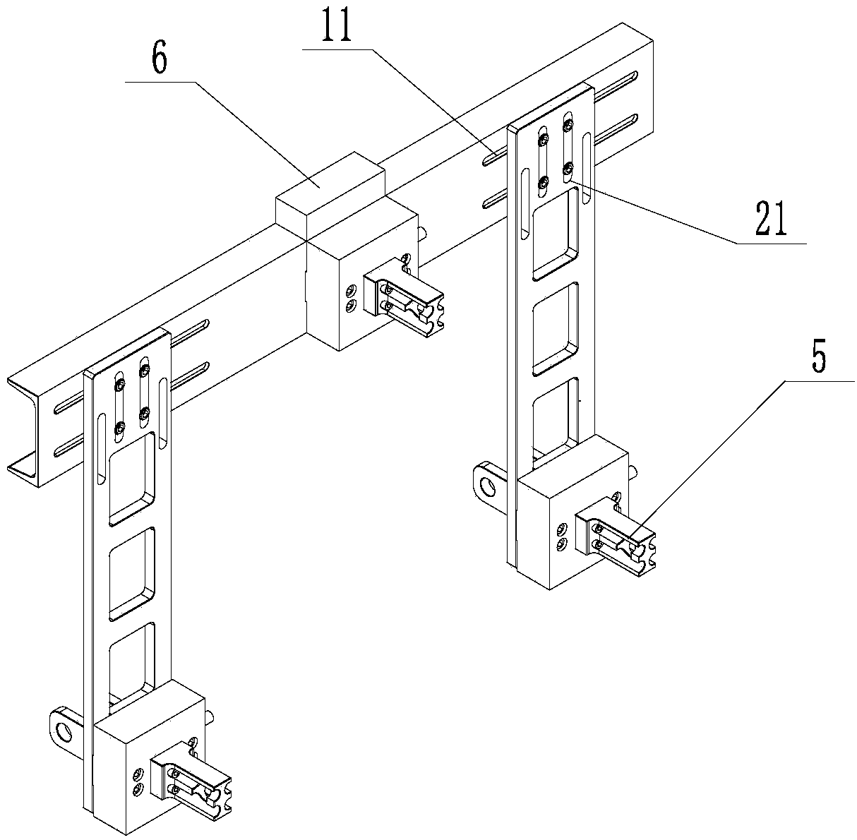 Dynamic load sensing device for three-point-suspension space of tractor and working method of dynamic load sensing device