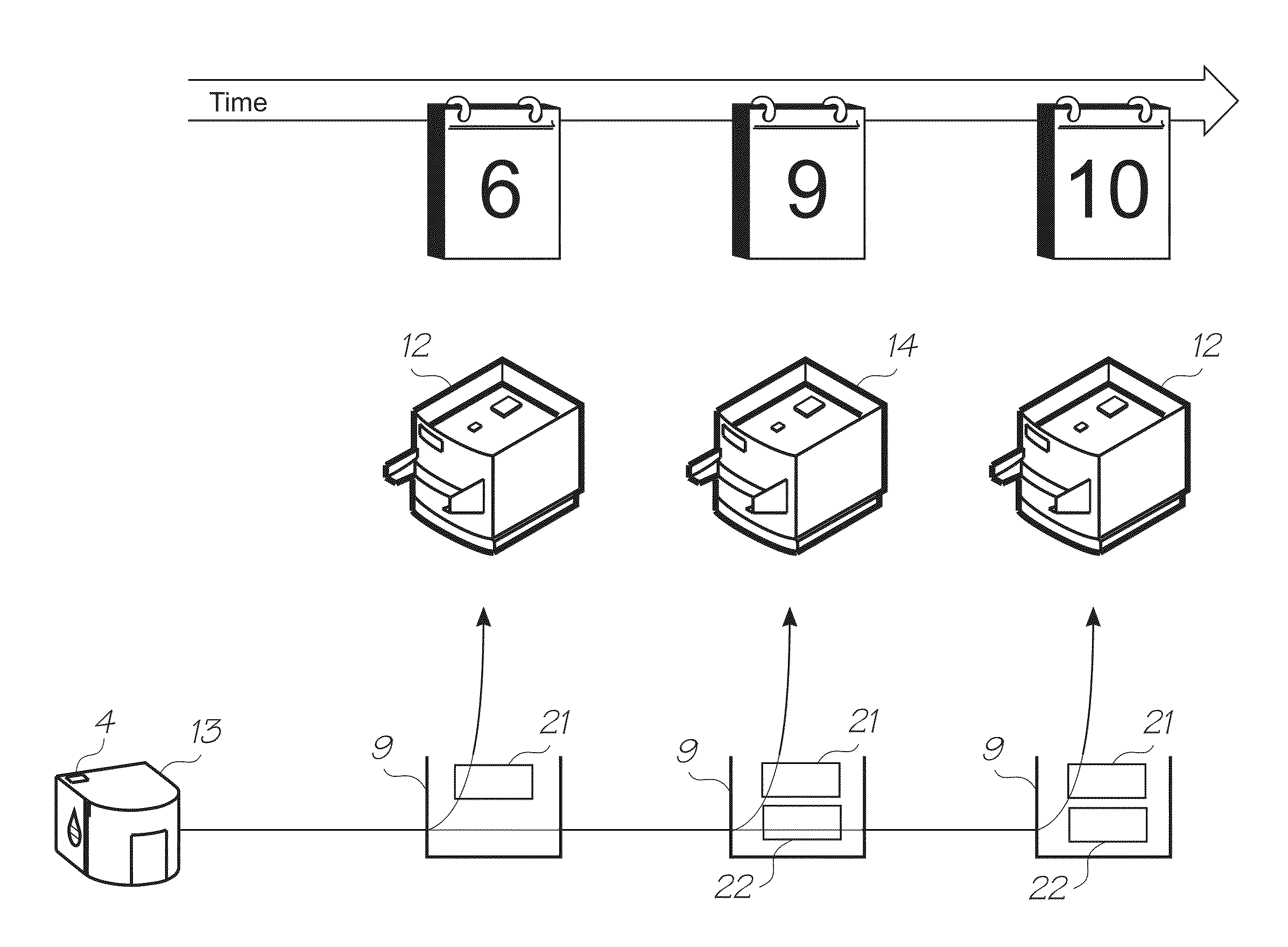 Encrypted communication device with limited number of encryption key retrievals from memory