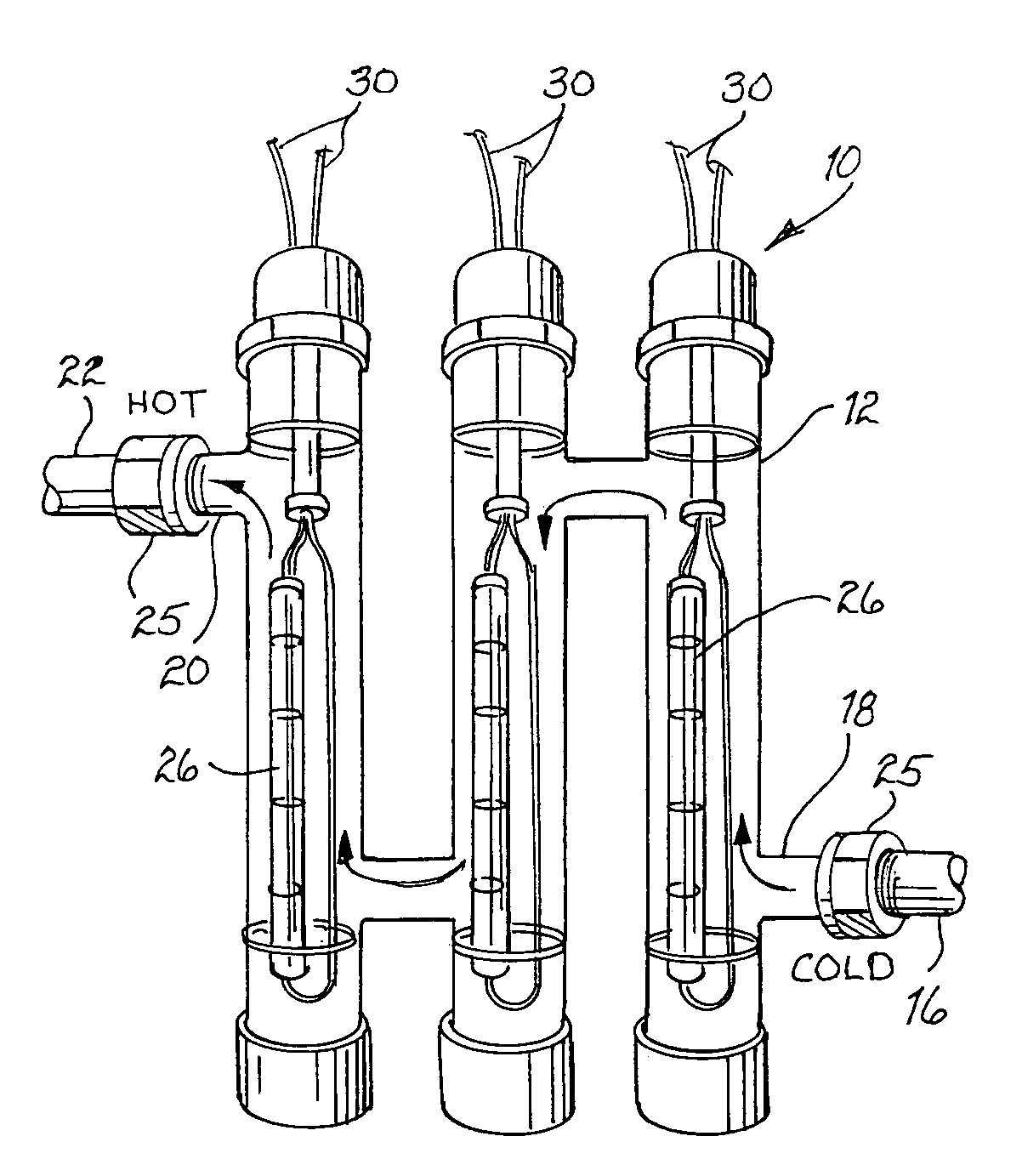 Energy efficient electric water heater system that provides immediate hot water at a point of use and a method therefor