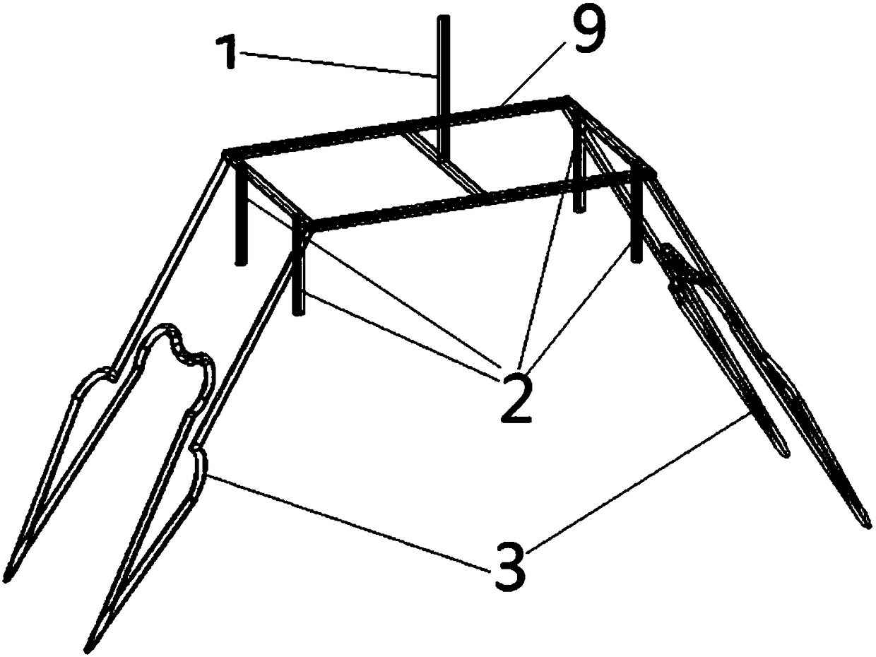 A wire-frame-shaped hexagonal screw clamping tool for installing an air conditioner
