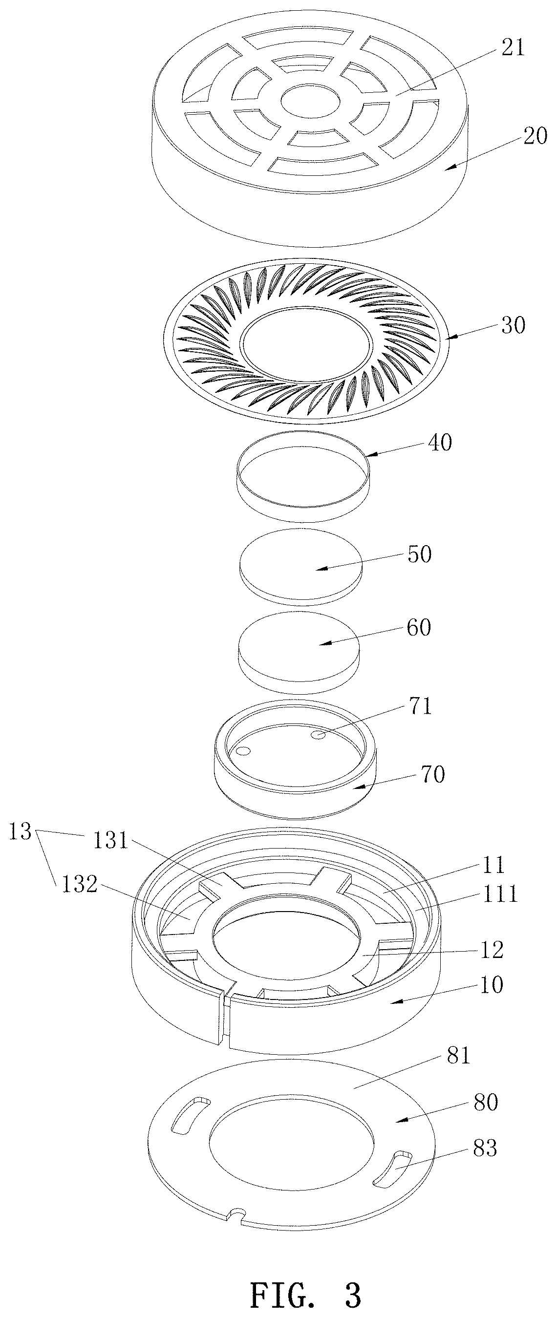 One-piece speaker having built-in sound cavity