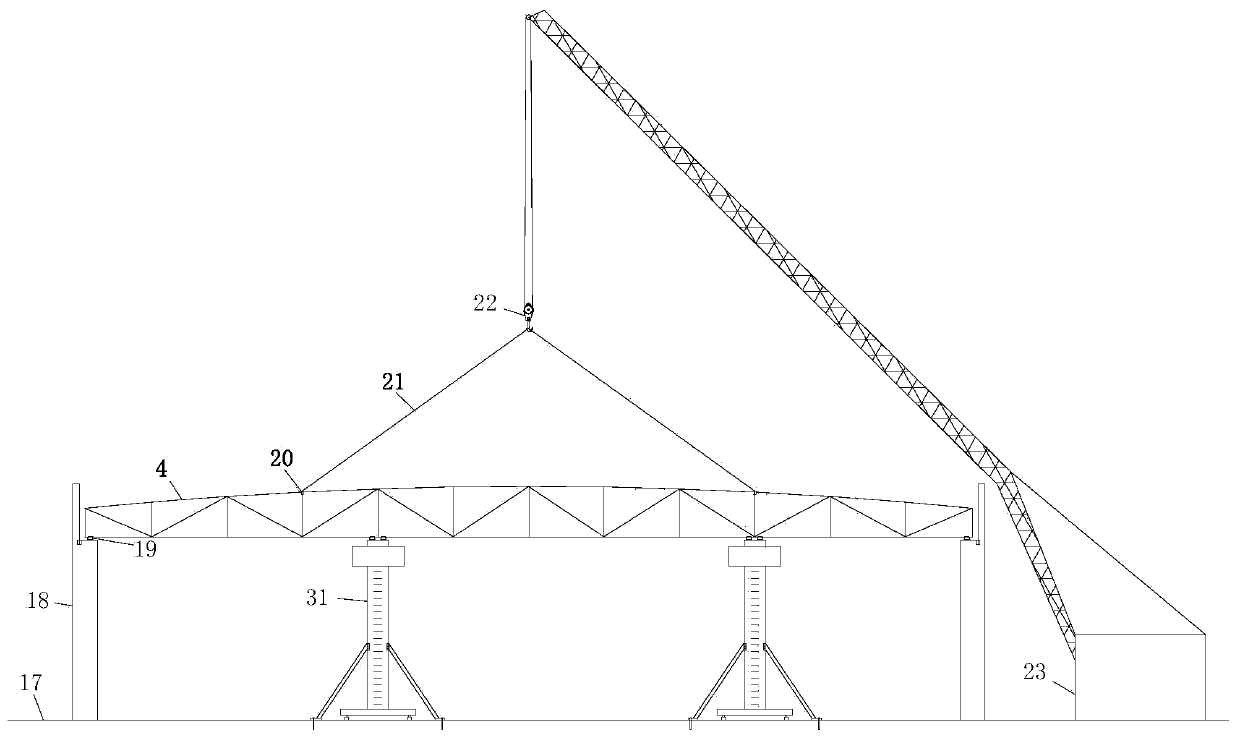 Steel truss assembly system and construction method