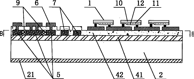 Production method of LED chip with electrostatic protection function