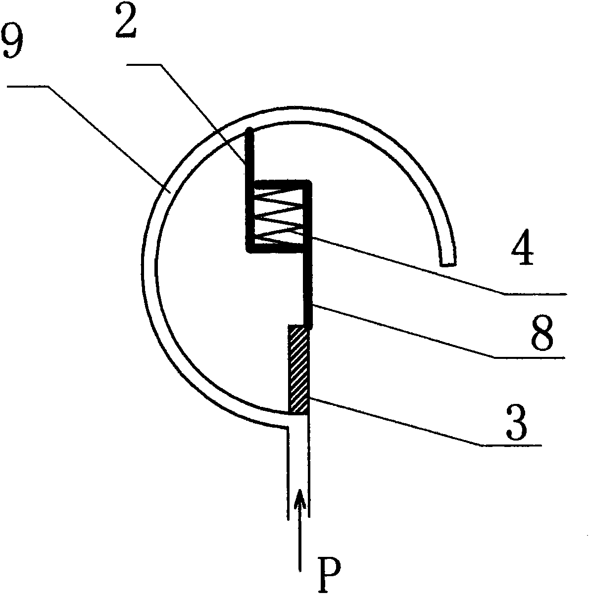 Fiber pressure sensing device based on C-shaped spring tube