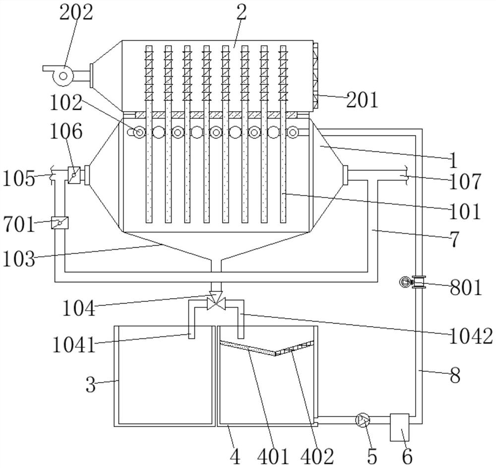 Textile industry waste heat recovery system with automatic cleaning and fire extinguishing functions