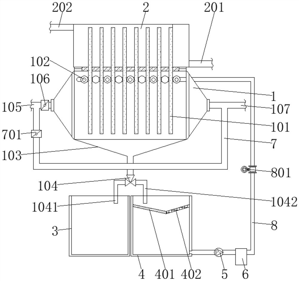 Textile industry waste heat recovery system with automatic cleaning and fire extinguishing functions