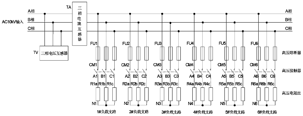 Ship high-power high-voltage AC dry load having excellent insulation property