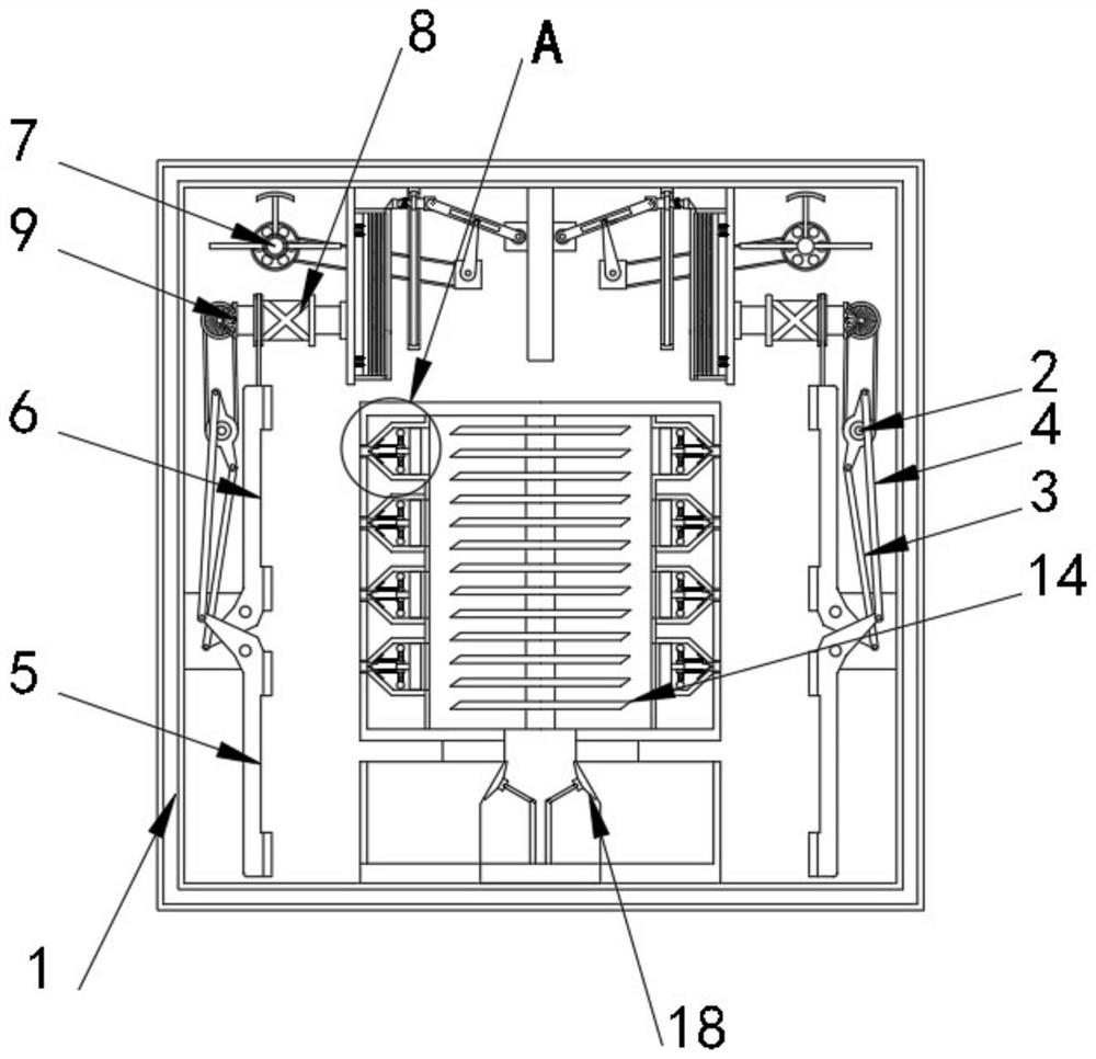 Self-feeding metal plate finish paint film coating device with automatic turnover function