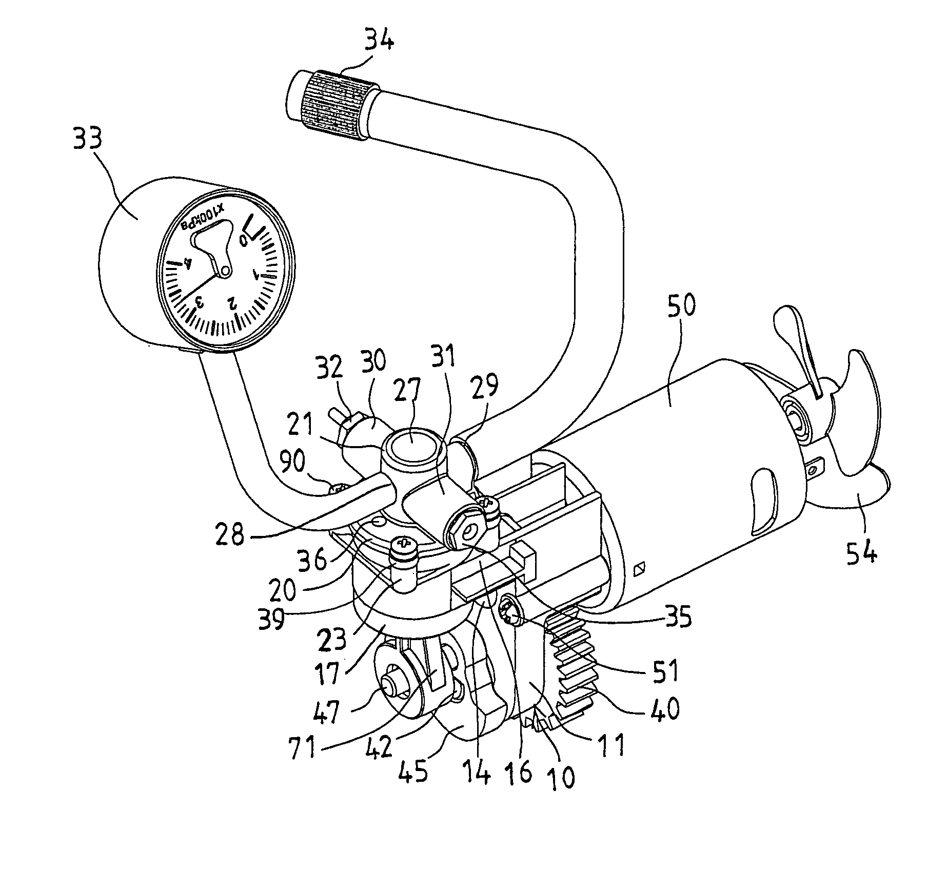 Air compressor having changeable structure