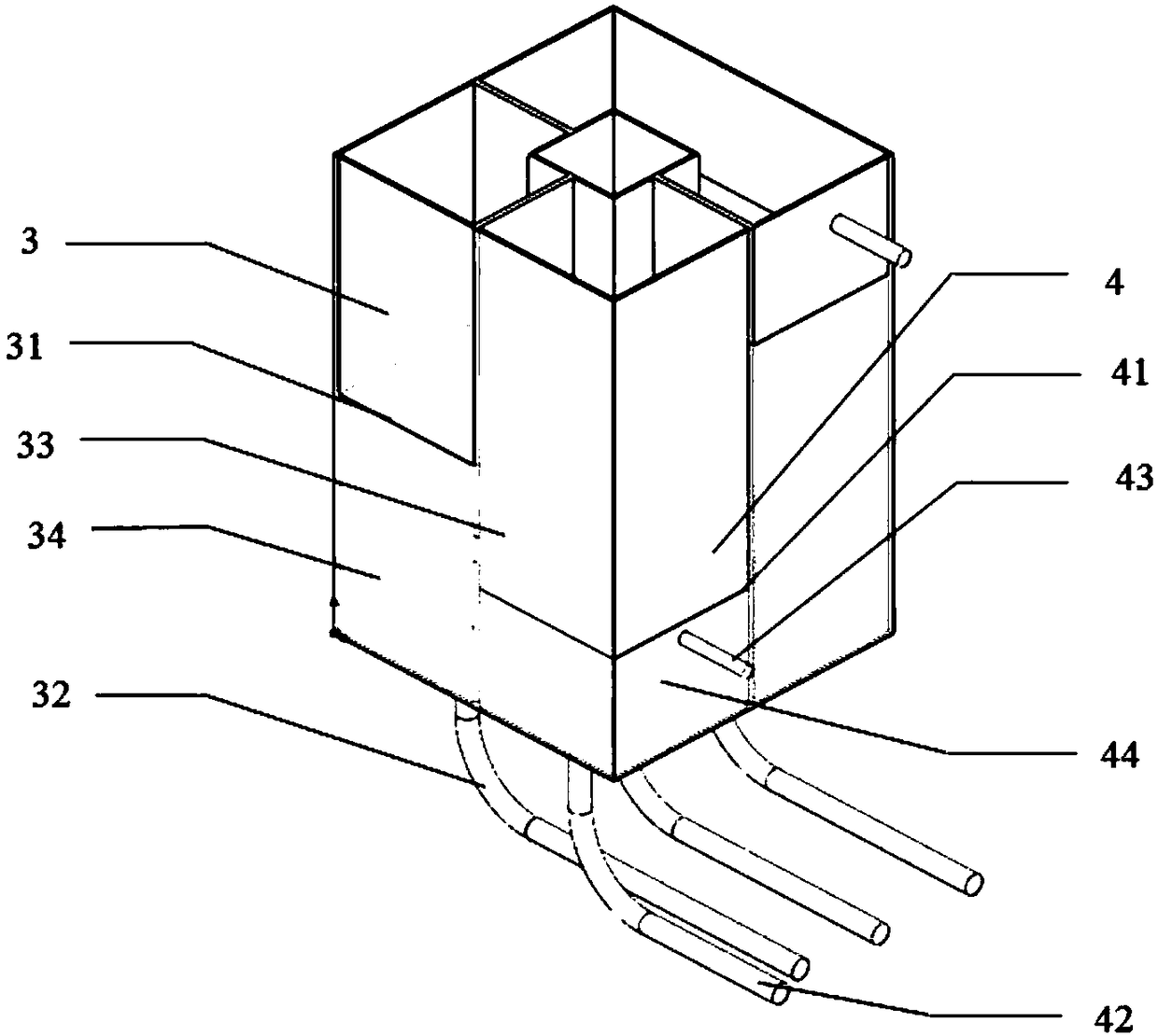 Cuboidal passive novel separating equipment