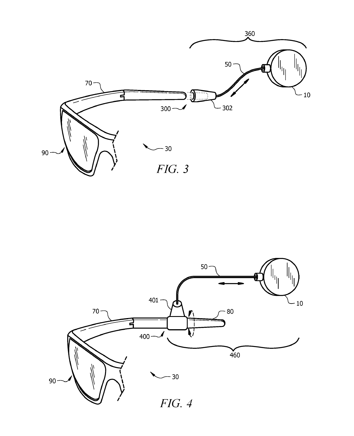 Apparatus for retractable tethering and attachment to and between headgear and eyewear and methods of making and using the same