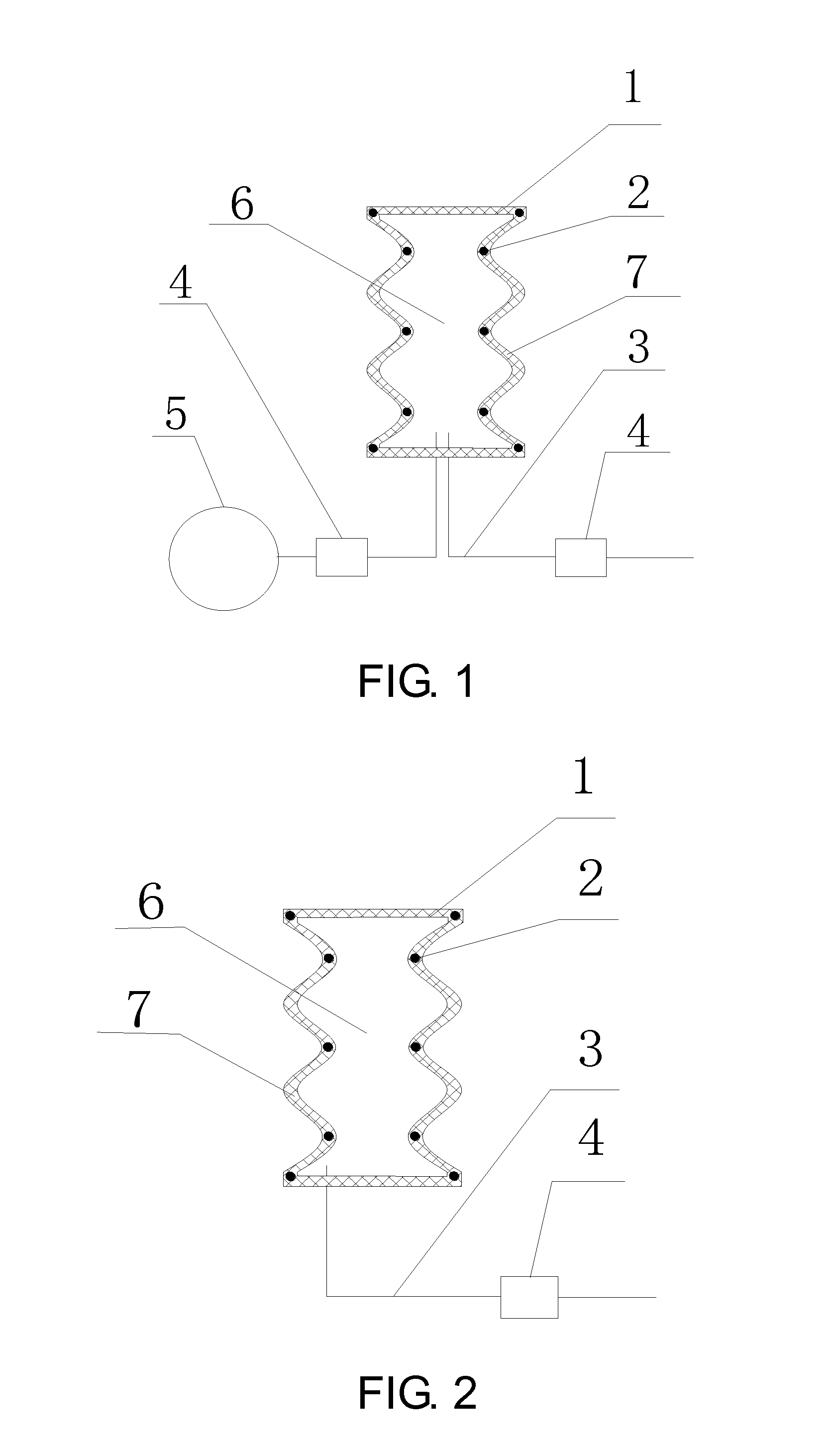 Elasticity-Adjustable Corrugated Cavity Fluid Pressure Spring Structure