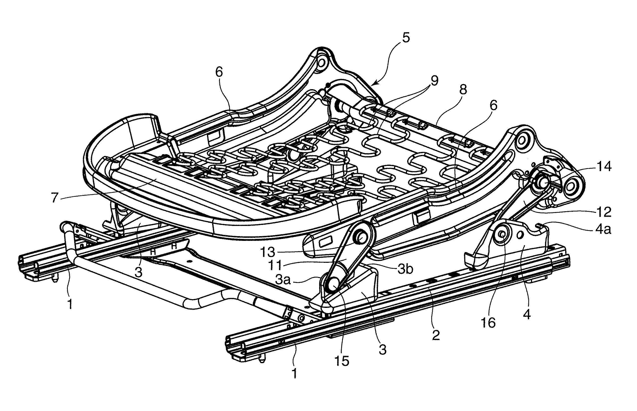 Lifter device for vehicle seat