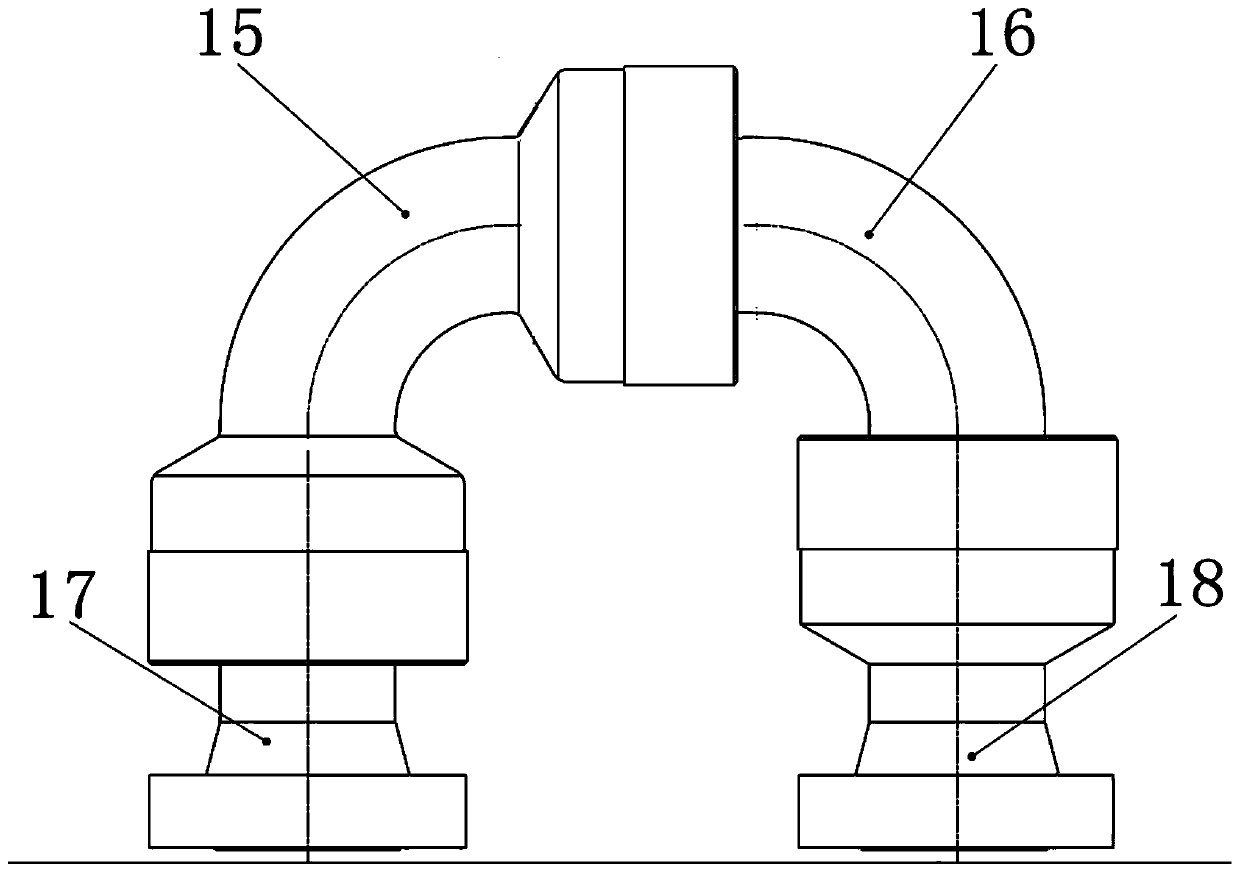 Combination bearing type large-specification movable elbow mechanism