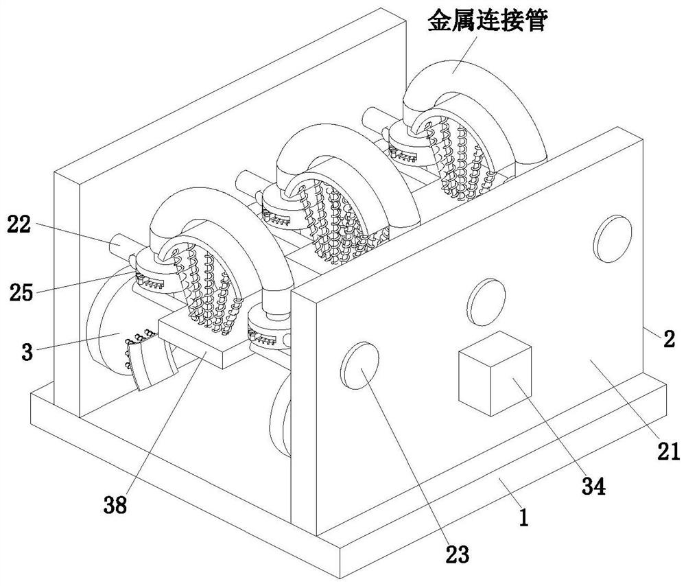 Machining forming machine and machining method for metal connecting tube of automobile air conditioner
