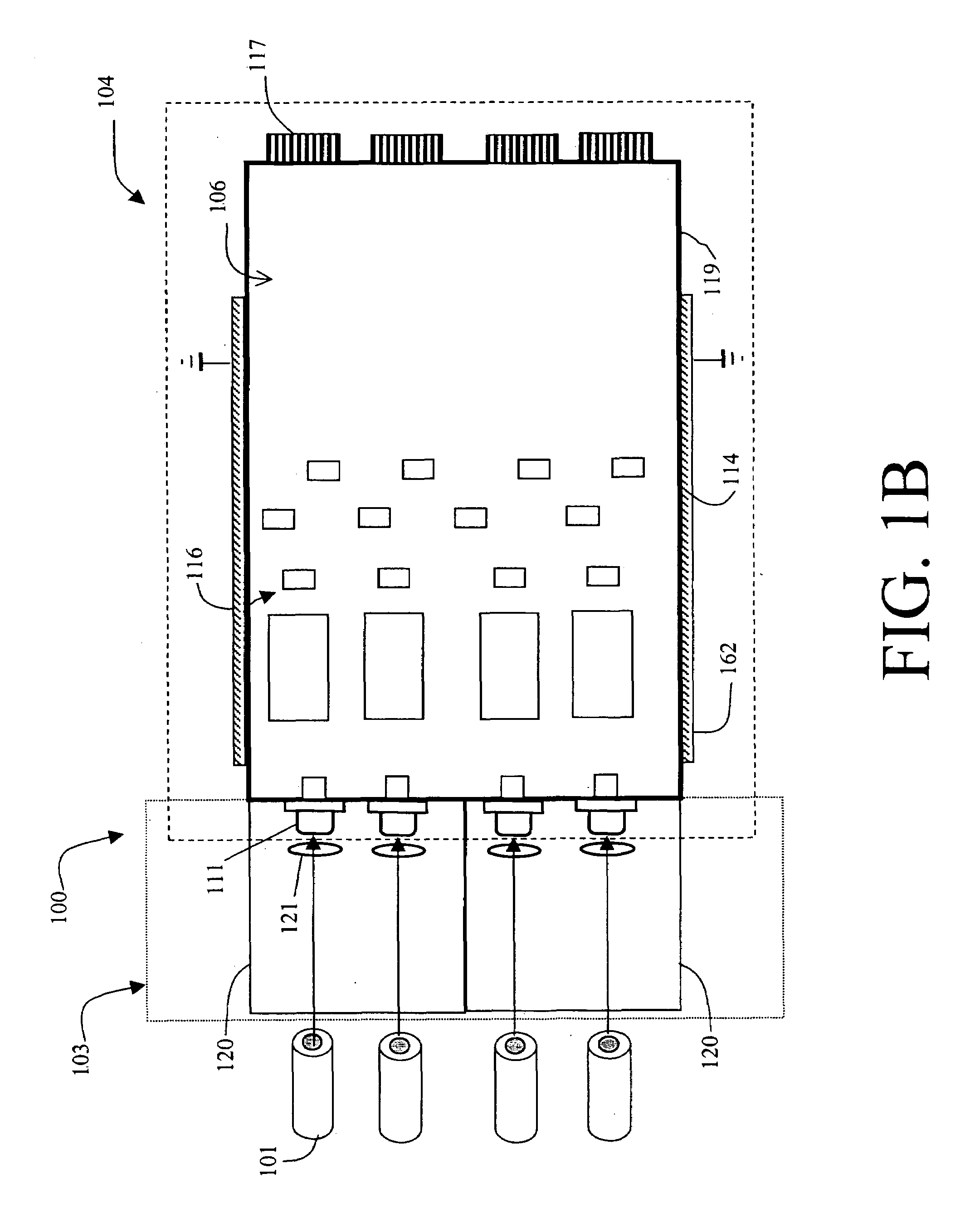 Method and apparatus for parallel optical interconnection of fiber optic transmitters, receivers and transceivers