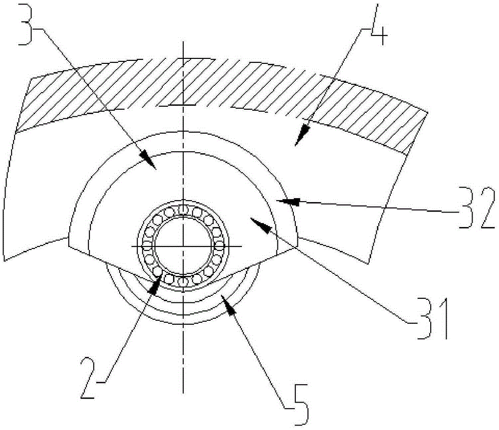 Supporting structure for input gear of main drive for micro shield construction machine