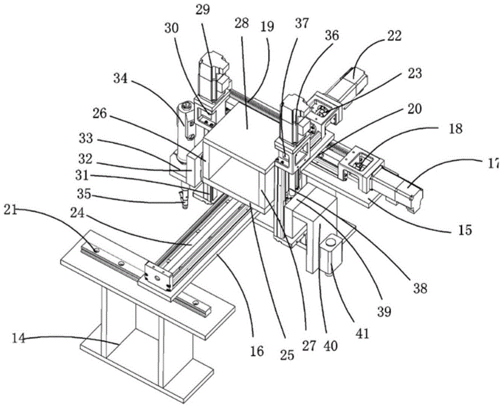 Assembly line type screw locking and adhesive dispensing double-station operating device