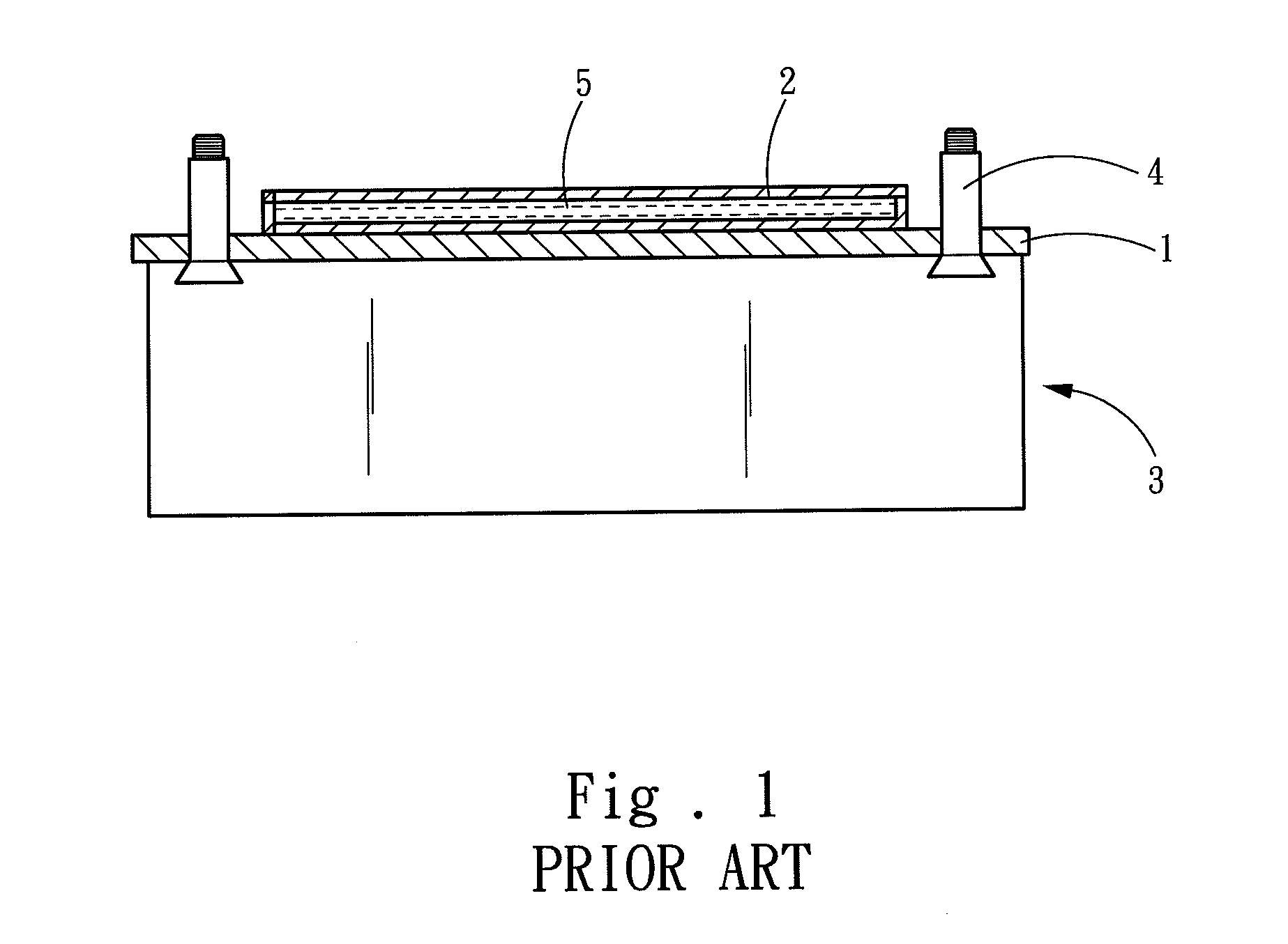 Heat sink equipped with a vapor chamber
