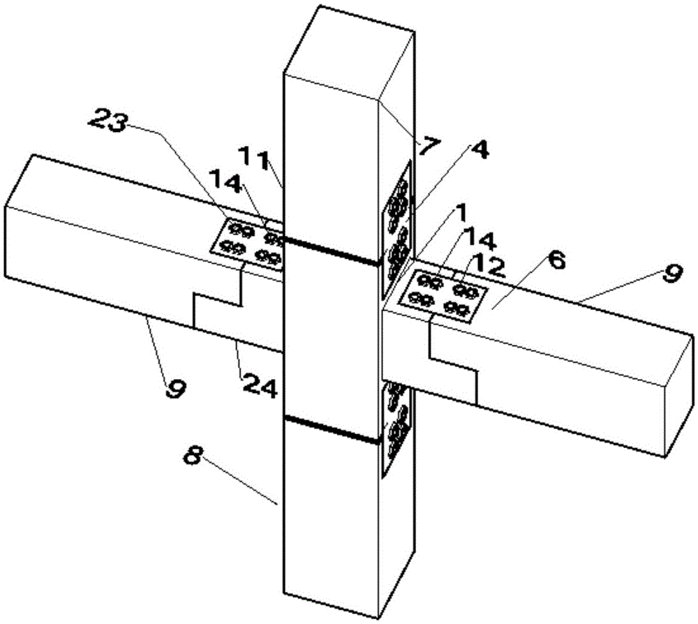 Precast beam and column connecting device and manufacturing method thereof