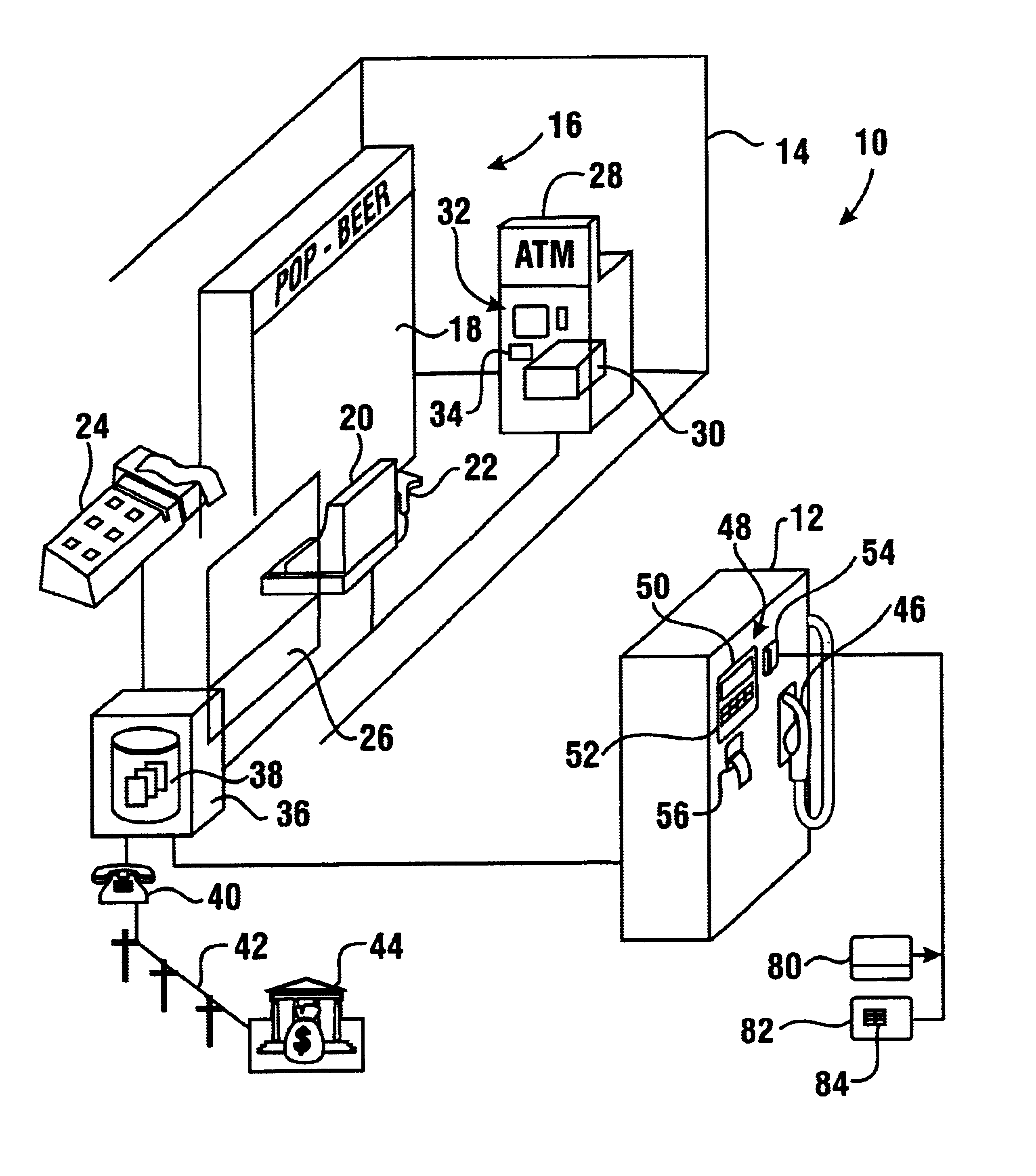 Cash delivery apparatus for motor fuel dispenser or other self service facility