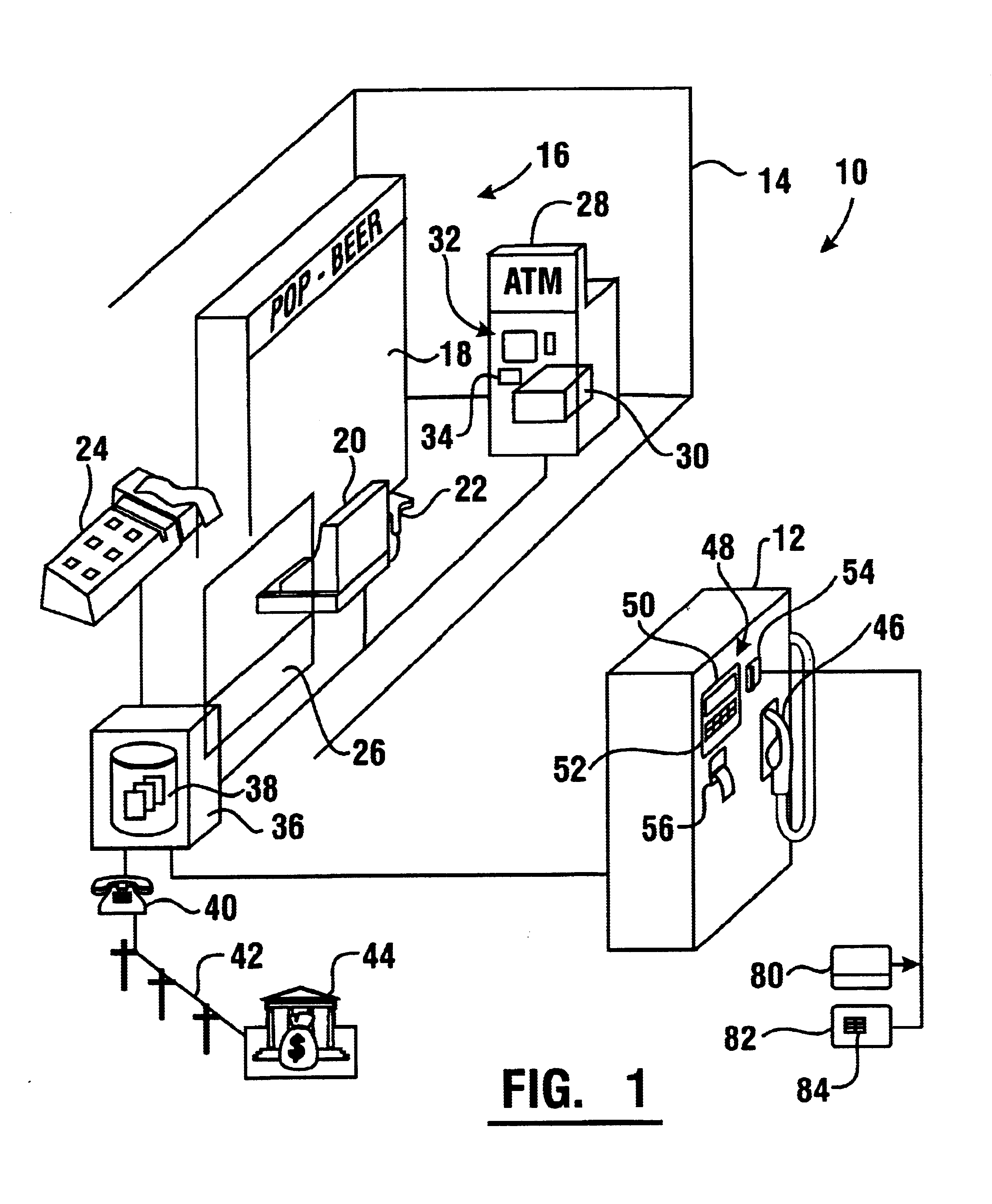 Cash delivery apparatus for motor fuel dispenser or other self service facility