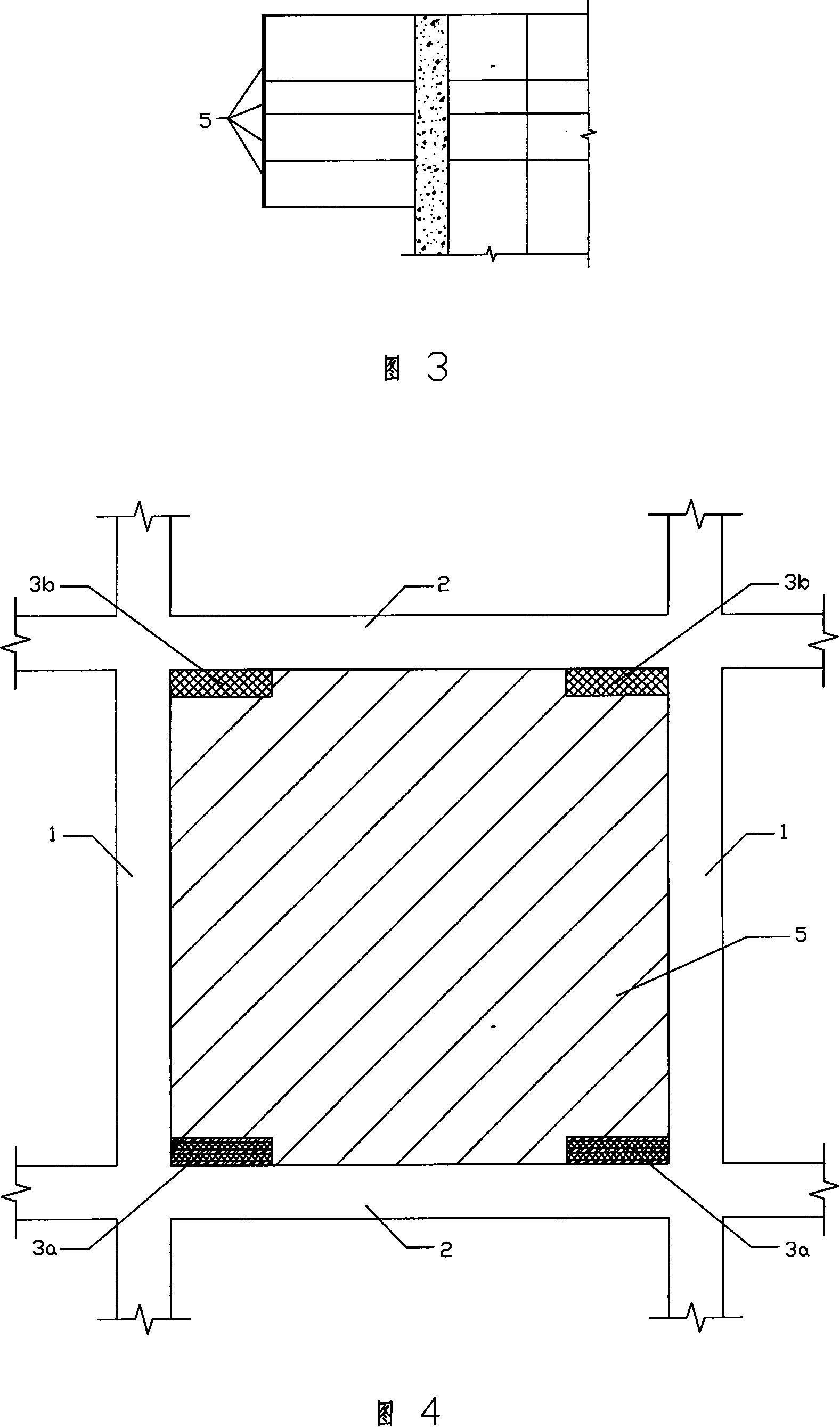 Shock absorption wall and construction method thereof