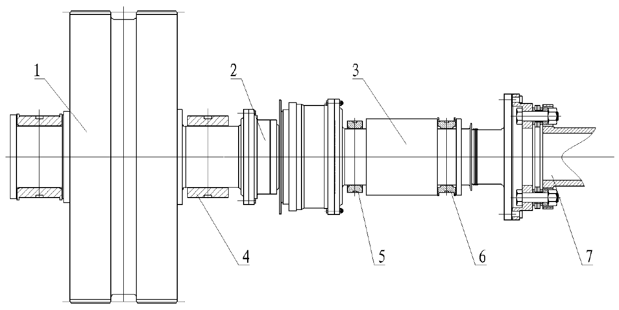 Output shaft assembly applied to SHRT unit variable-speed clutch and output shaft arrangement method