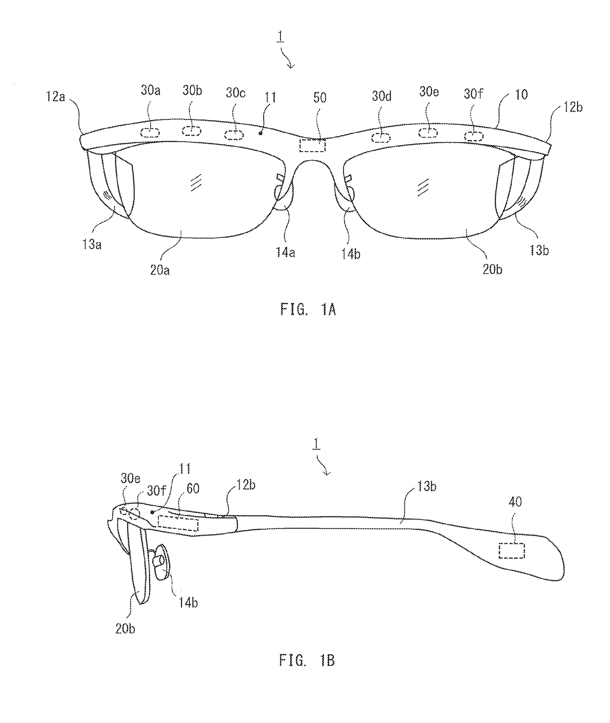 Glasses type information terminal, information processing device, computer program and recording medium