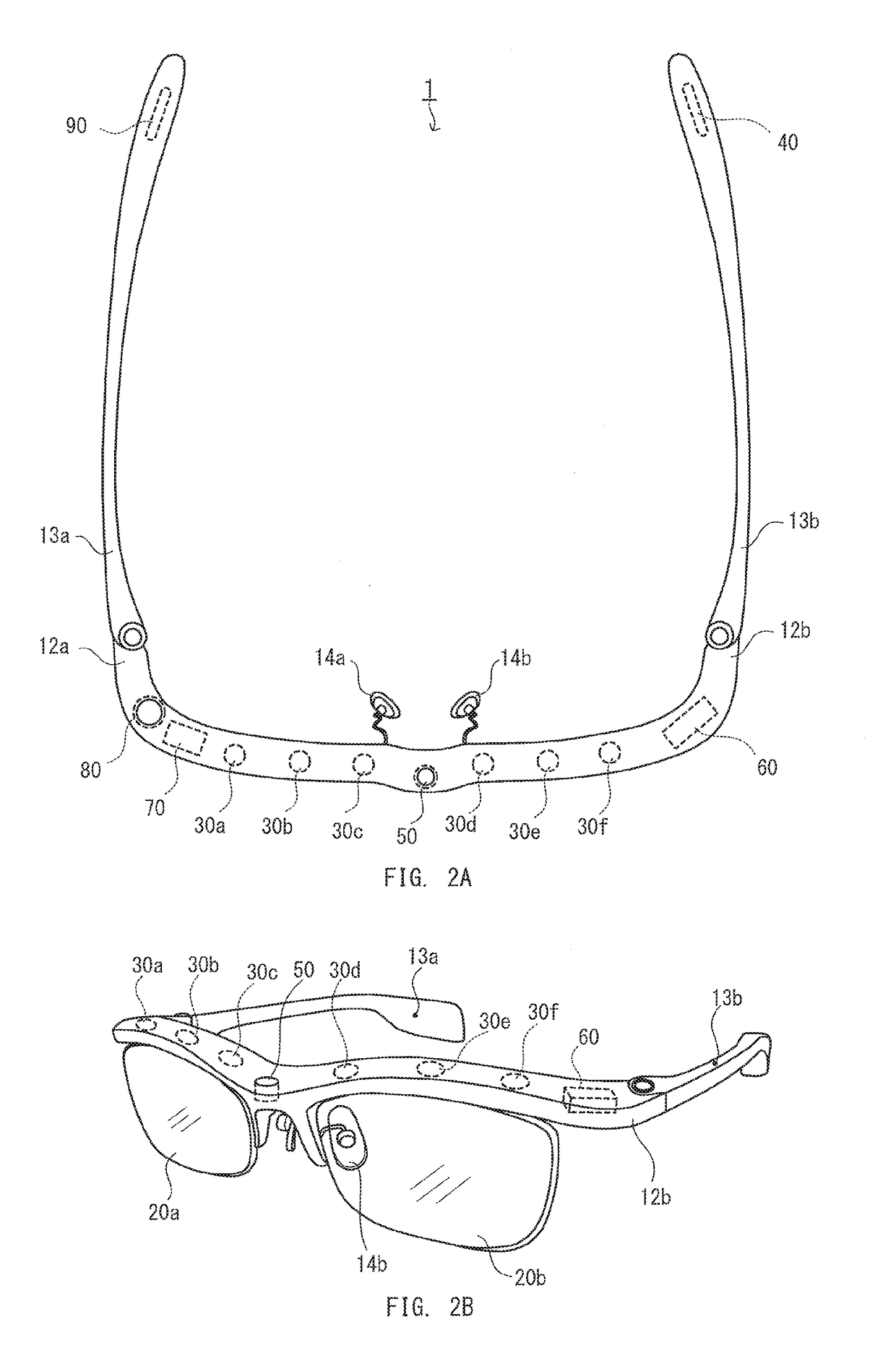 Glasses type information terminal, information processing device, computer program and recording medium