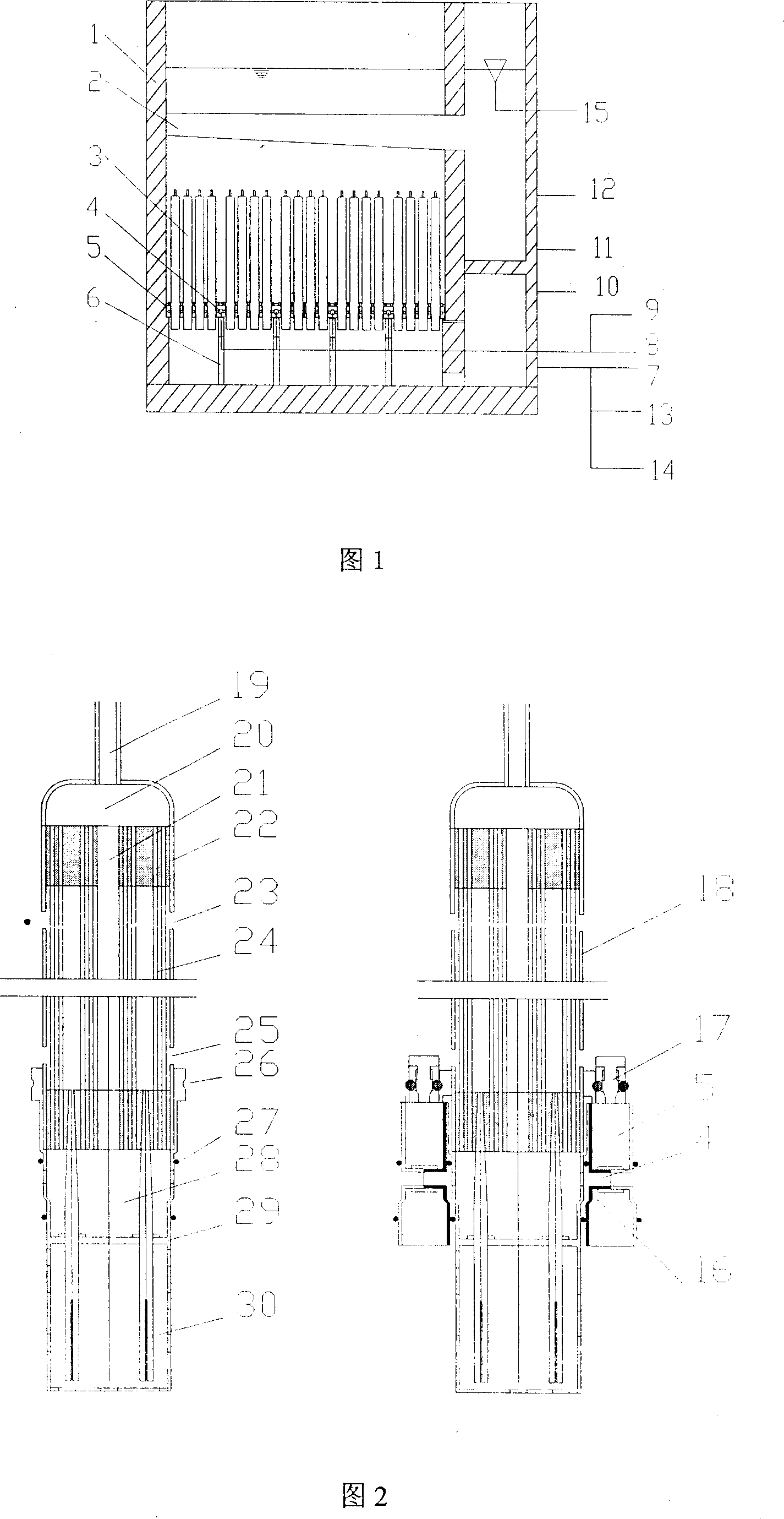 Continuous micro-filtering filtering pool for water treatment and use therefor